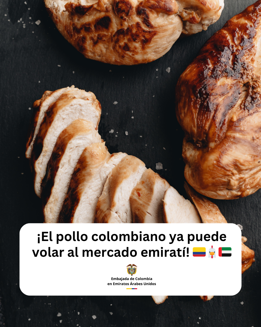 Colombia logra la admisibilidad sanitaria del pollo colombiano en el mercado de Emiratos Árabes Unidos