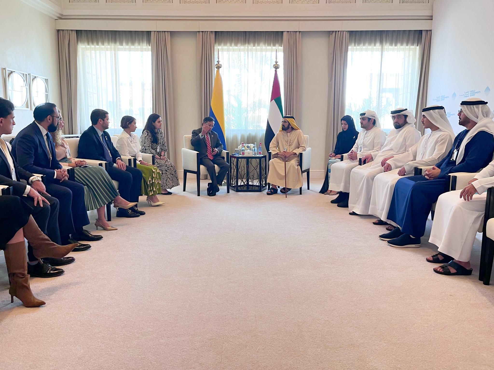 Canciller Laura Sarabia Torres acompañó al Presidente Petro en su anuncio desde Dubái del intercambio cultural, comercial y educativo con Emiratos Árabes Unidos