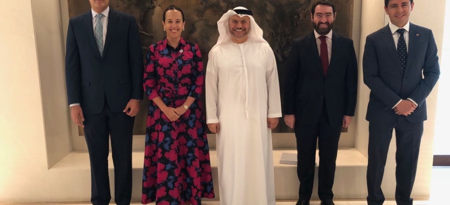 Embajador de Colombia coordinó reunión de jefes de Misión de la Alianza del Pacífico en Emiratos Árabes Unidos con el Secretario de Estado de Relaciones Exteriores del país