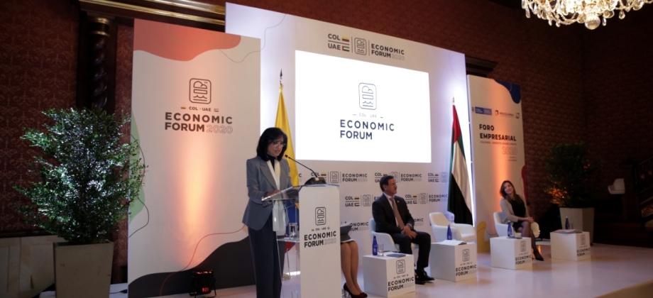 Canciller Claudia Blum instaló el Foro Económico Colombia - Emiratos Árabes Unidos