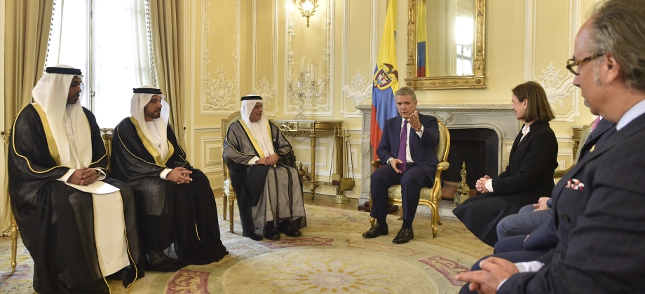 Presidente Iván Duque Márquez recibió las cartas credenciales del Embajador de Emiratos Árabes Unidos en Colombia, Salem Rashed Alowais