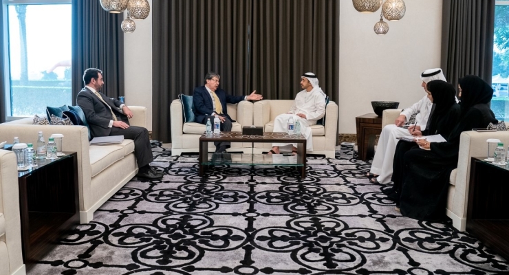 Canciller revisó agenda bilateral en temas de comercio, inversión y cooperación, con su homólogo de Emiratos Árabes Unidos